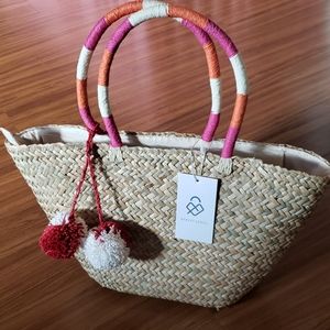 NWT Street level structured straw tote